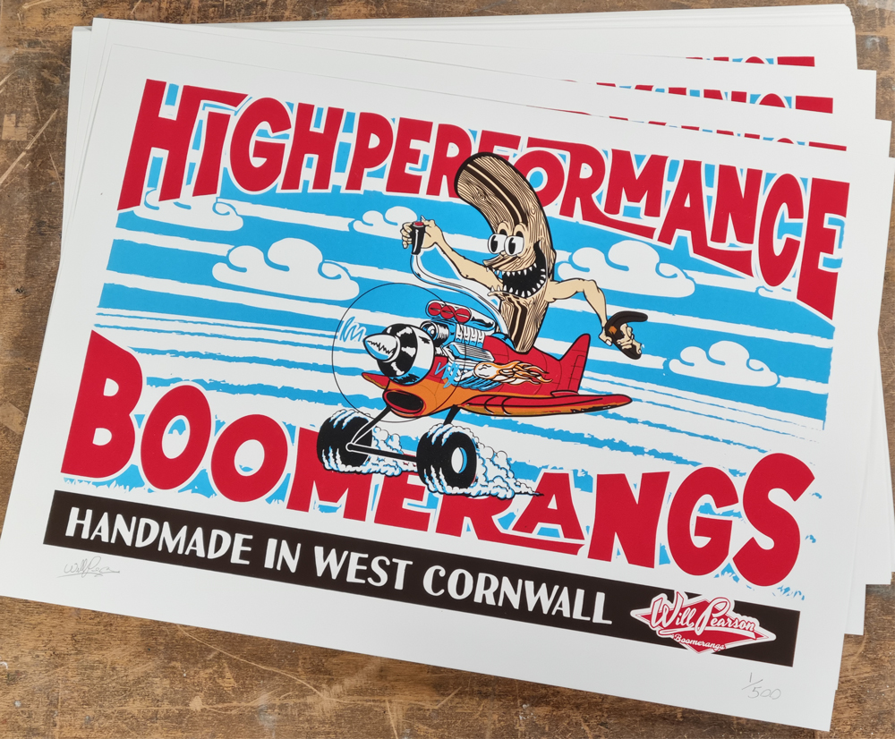 Will Pearson High Performance Boomerangs Screen Printed Poster