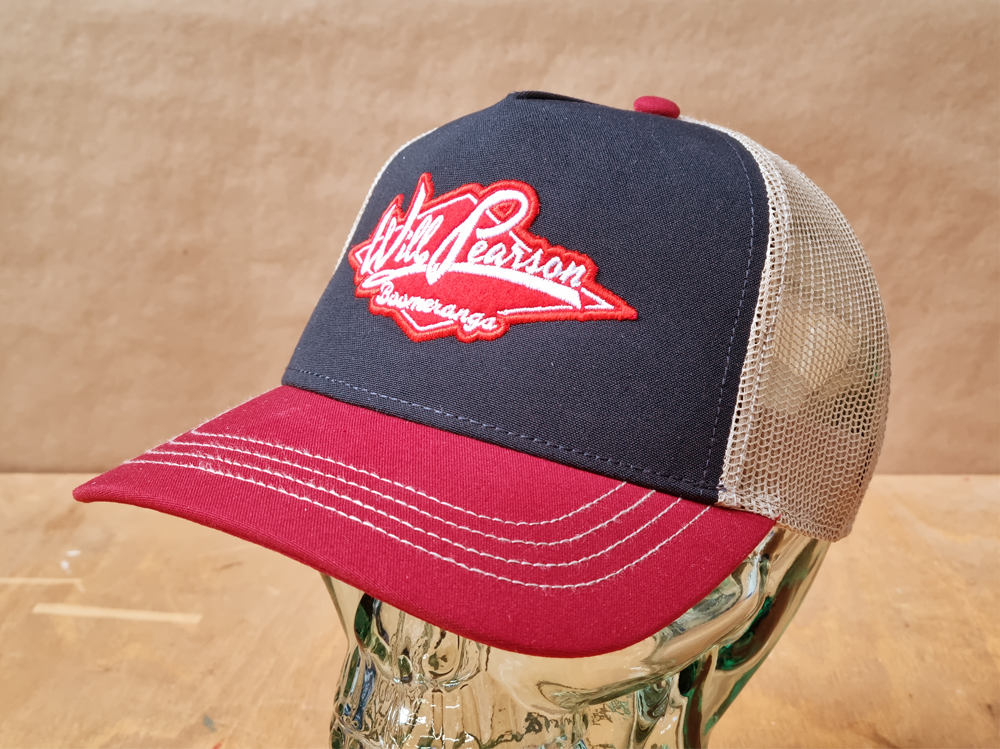 Will Pearson Boomerangs Navy Bordeaux and Khaki Cap Hat