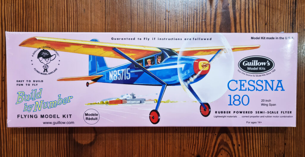 Guillow's Build by Number Cessna 180 Rubber Powered Semi-scale Flyer