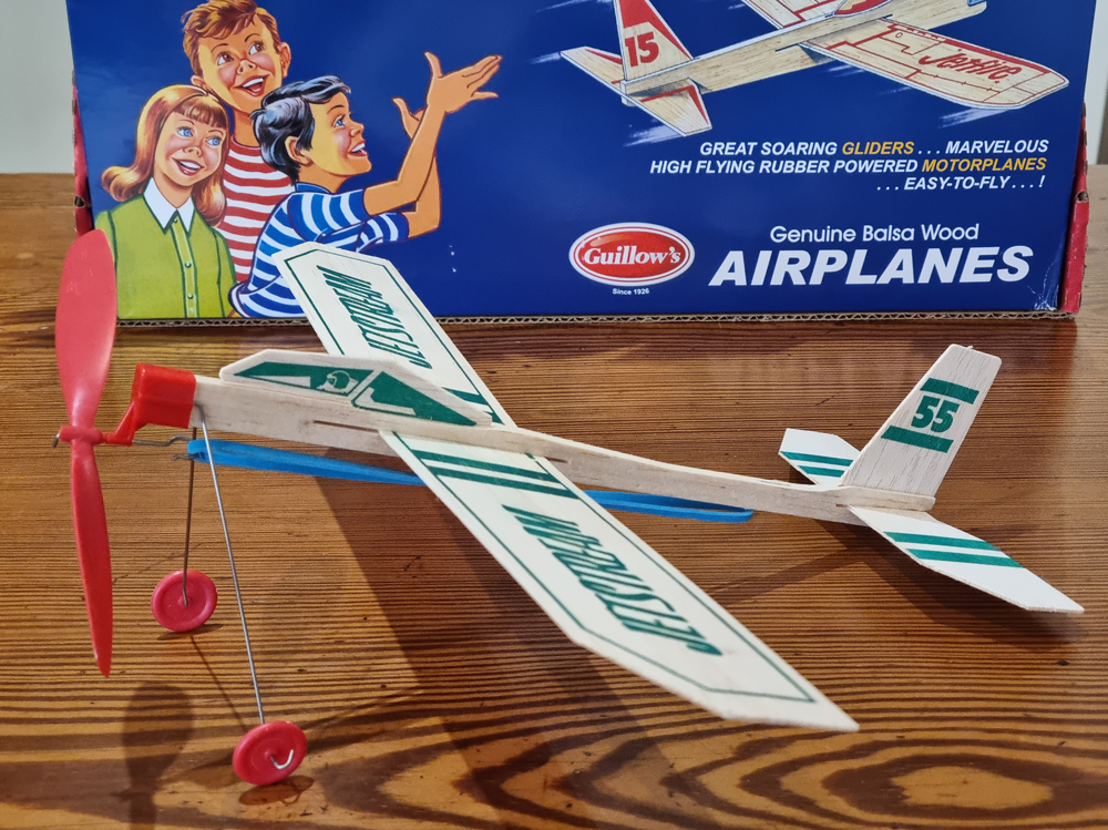 Guillow's Balsa Wood Jet Stream Rubber Powered Glider